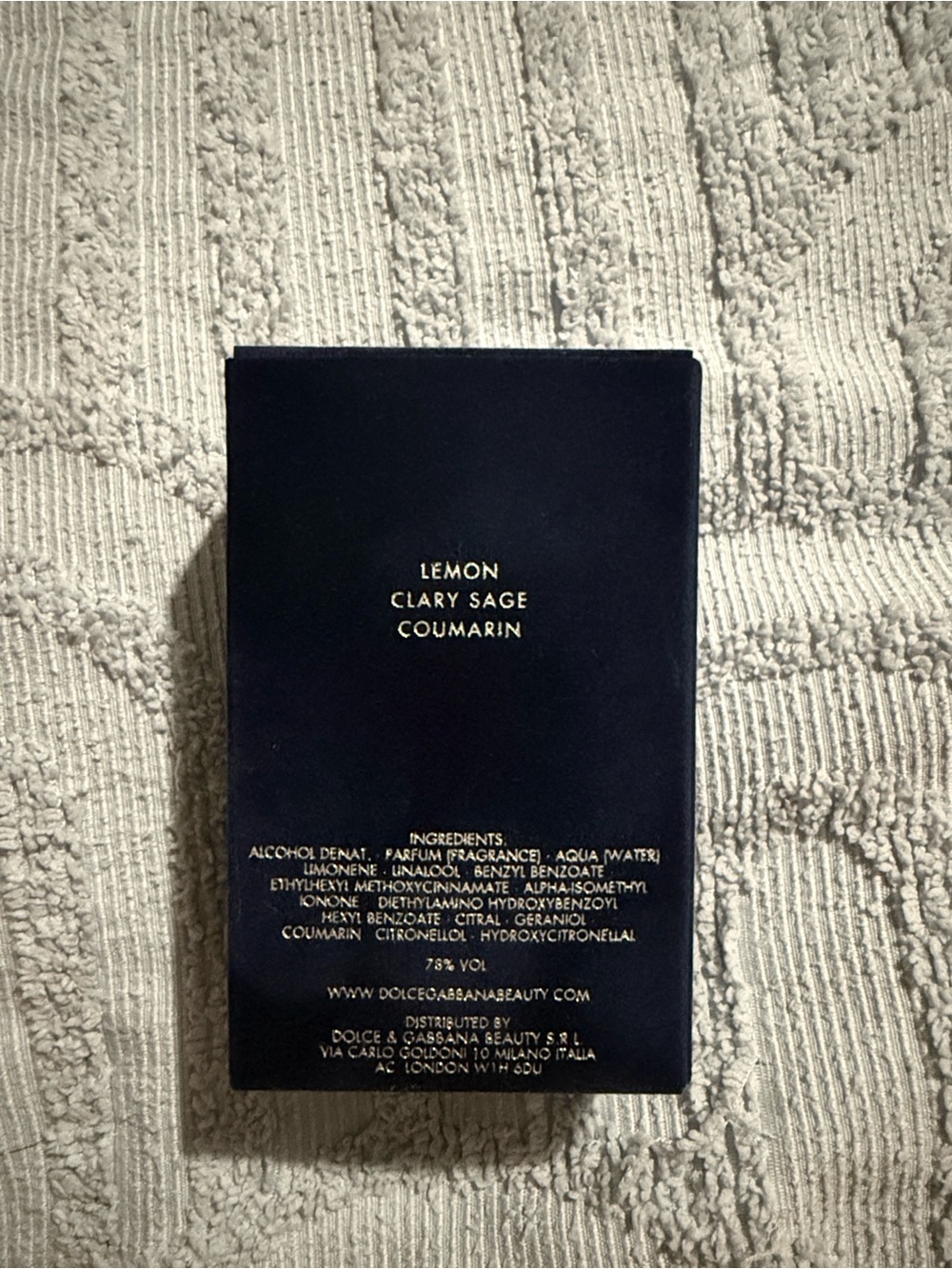 Dolce & Gabbana Pour Homme Navy Blue Box with Gold Logo - Picture 3 of 3
